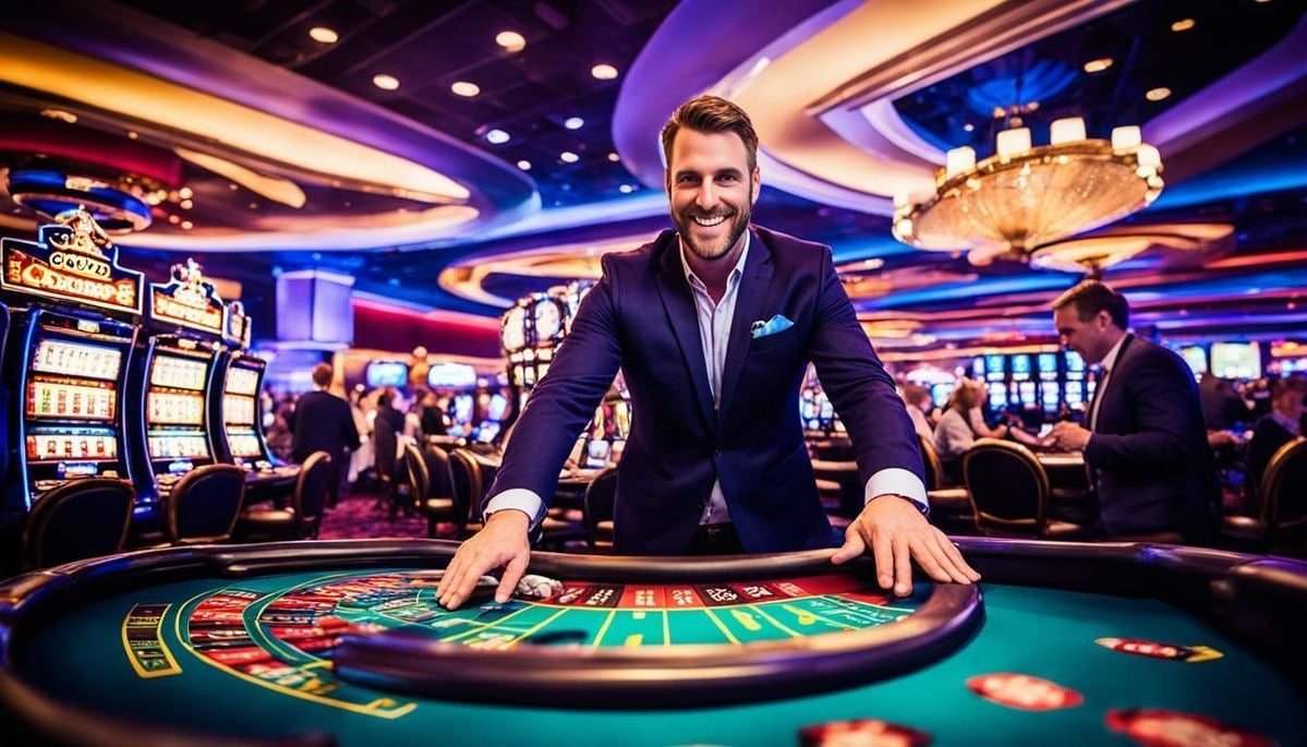 Antarmuka taruhan Lightning Baccarat dengan pilihan Pemain, Bankir, dan Seri yang jelas